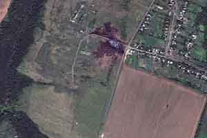 Фотодневник. Снимок места падения атакованного самолета Boeng. 